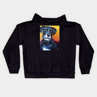 MOLLY THE BLACK LAB MIX Kids Hoodie